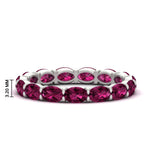 Load image into Gallery viewer, 3-carat-oval-pink-sapphire-eternity-ring-in-white-gold-FDEWB8425OVGSADRPI-3.00CT-NL-WG-HW
