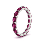 Load image into Gallery viewer, 3-carat-oval-pink-sapphire-eternity-ring-in-white-gold-FDEWB8425OVGSADRPIANGLE2-3.00CT-NL-WG