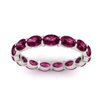 Load image into Gallery viewer, 3-carat-oval-pink-sapphire-eternity-ring-in-white-gold-FDEWB8425OVGSADRPIANGLE5-3.00CT-NL-WG