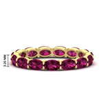 Load image into Gallery viewer, 3-carat-oval-pink-sapphire-eternity-ring-in-yellow-gold-FDEWB8425OVGSADRPI-3.00CT-NL-YG-HW