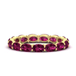Load image into Gallery viewer, 3-carat-oval-pink-sapphire-eternity-ring-in-yellow-gold-FDEWB8425OVGSADRPI-3.00CT-NL-YG