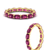 Load image into Gallery viewer, 3-carat-oval-pink-sapphire-eternity-ring-in-yellow-gold-FDEWB8425OVGSADRPIANGLE3-3.00CT-NL-YG