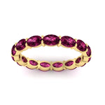 Load image into Gallery viewer, 3-carat-oval-pink-sapphire-eternity-ring-in-yellow-gold-FDEWB8425OVGSADRPIANGLE5-3.00CT-NL-YG