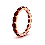 Load image into Gallery viewer, 3-carat-oval-ruby-eternity-ring-in-rose-gold-FDEWB8425OVGRUDRANGLE2-3.00CT-NL-RG