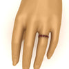 Load image into Gallery viewer, 3-carat-oval-ruby-eternity-ring-in-yellow-gold-FDEWB8425OVGRUDRHAND-3.00CT-NL-YG