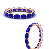 Load image into Gallery viewer, 3-carat-oval-sapphire-eternity-ring-in-rose-gold-FDEWB8425OVGSABLANGLE3-3.00CT-NL-RG