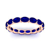 Load image into Gallery viewer, 3-carat-oval-sapphire-eternity-ring-in-rose-gold-FDEWB8425OVGSABLANGLE5-3.00CT-NL-RG