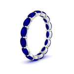 Load image into Gallery viewer, 3-carat-oval-sapphire-eternity-ring-in-white-gold-FDEWB8425OVGSABLANGLE2-3.00CT-NL-WG