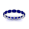 Load image into Gallery viewer, 3-carat-oval-sapphire-eternity-ring-in-white-gold-FDEWB8425OVGSABLANGLE5-3.00CT-NL-WG