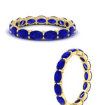 Load image into Gallery viewer, 3-carat-oval-sapphire-eternity-ring-in-yellow-gold-FDEWB8425OVGSABLANGLE3-3.00CT-NL-YG
