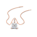 Load image into Gallery viewer, Pavé Bail Princess Cut Diamond Pendant