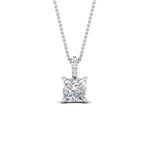 Load image into Gallery viewer, Pavé Bail Princess Cut Diamond Pendant