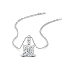 Load image into Gallery viewer, Pavé Bail Princess Cut Diamond Pendant