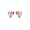 Load image into Gallery viewer, One Carat Diamond Pear Cut 3 Prong Earring