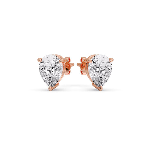 One Carat Diamond Pear Cut 3 Prong Earring
