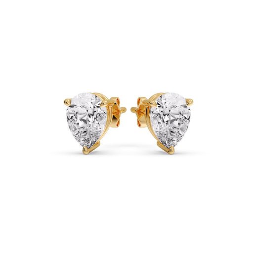 One Carat Diamond Pear Cut 3 Prong Earring