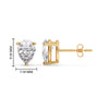 Load image into Gallery viewer, One Carat Diamond Pear Cut 3 Prong Earring