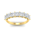 Load image into Gallery viewer, 3-carat-princess-cut-7-stone-diamond-wedding-band-in-yellow-gold-fdwb179prangle5-3.00ct-nl-yg.jpg