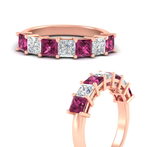 3-carat-princess-cut-7-stone-pink-sapphire-wedding-band-in-rose-gold-fdwb8008prgsadrpiangle3-3.00ct-nl-rg.jpg