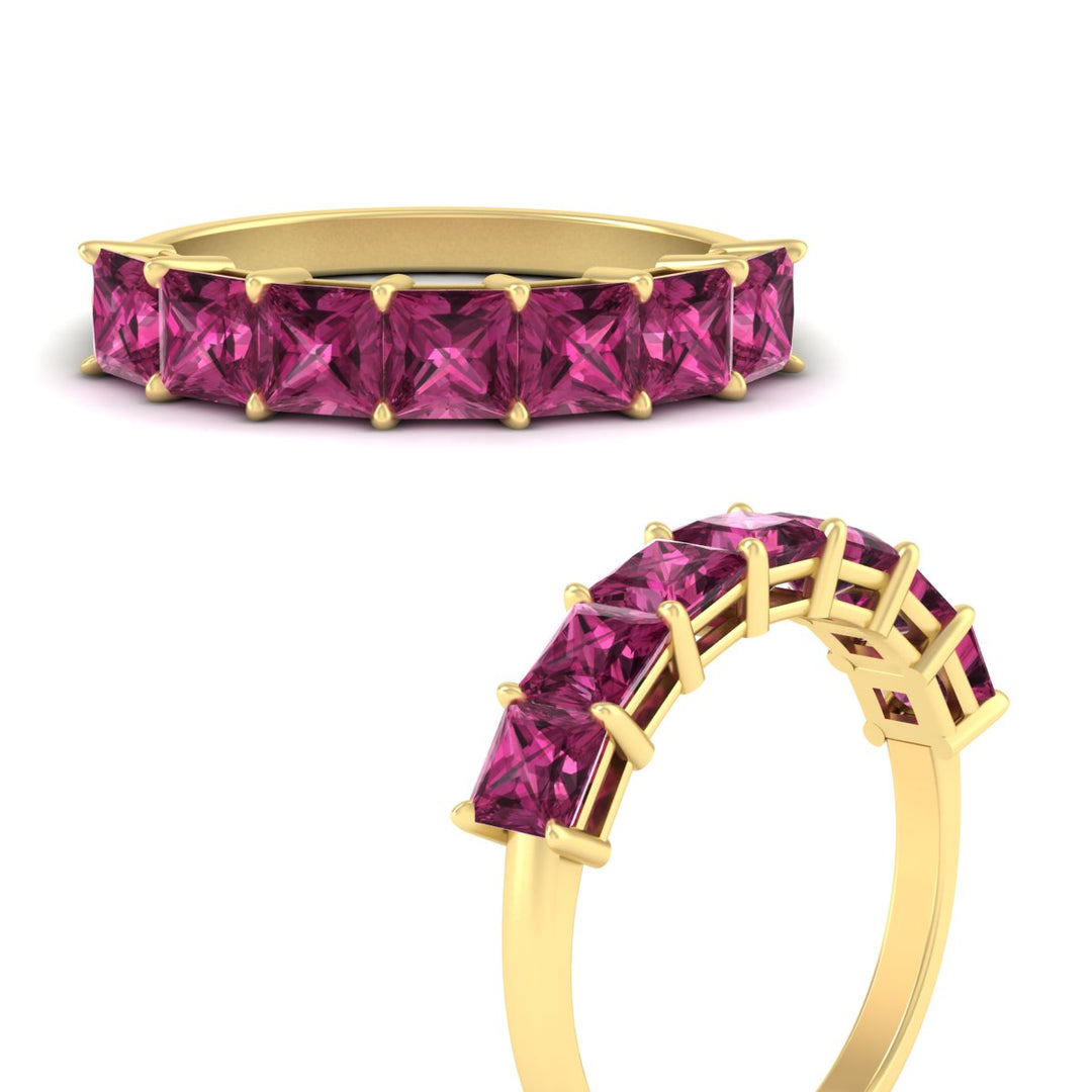 3-carat-princess-cut-7-stone-pink-sapphire-wedding-band-in-yellow-gold-fdwb179prgsadrpiangle3-3.00ct-nl-yg.jpg