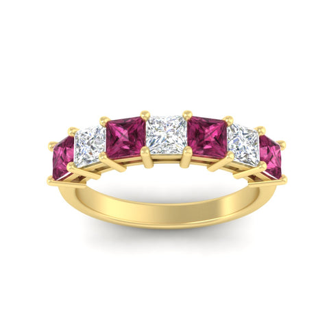 3-carat-princess-cut-7-stone-pink-sapphire-wedding-band-in-yellow-gold-fdwb8008prgsadrpiangle5-3.00ct-nl-yg.jpg