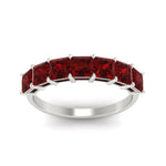 Load image into Gallery viewer, 3-carat-princess-cut-7-stone-ruby-wedding-band-in-white-gold-fdwb179prgrudrangle5-3.00ct-nl-wg.jpg