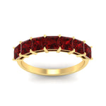 Load image into Gallery viewer, 3-carat-princess-cut-7-stone-ruby-wedding-band-in-yellow-gold-fdwb179prgrudrangle5-3.00ct-nl-yg.jpg