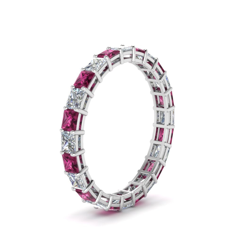 3-carat-princess-cut-diamond-eternity-ring-with-pink-sapphire-in-white-gold-FDEWB8675PR-3.0CTGSADRPIANGLE2-NL-WG