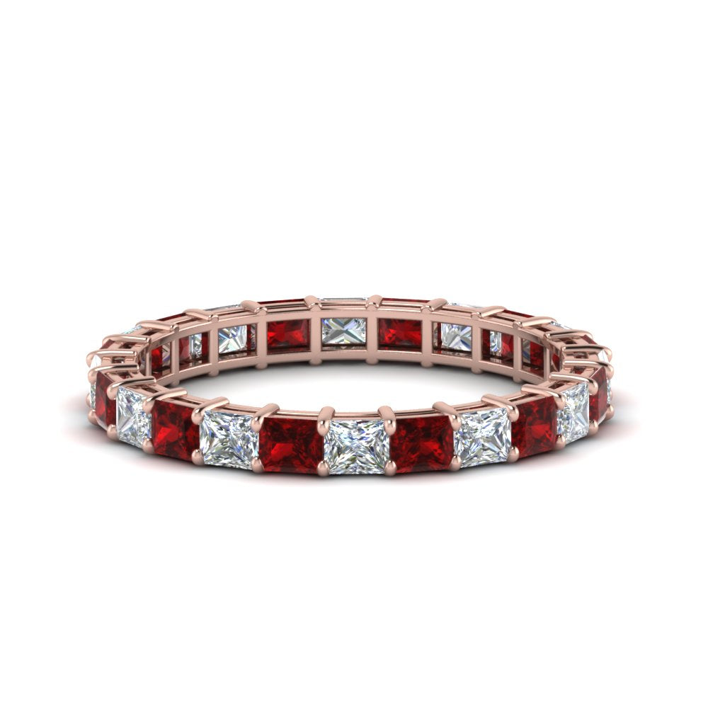 3-carat-princess-cut-diamond-eternity-ring-with-ruby-in-rose-gold-FDEWB8675PR-3.0CTGRUDR-NL-RG