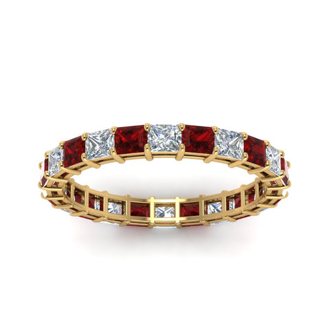 3-carat-princess-cut-diamond-eternity-ring-with-ruby-in-yellow-gold-FDEWB8675PR-3.0CTGRUDRANGLE5-NL-YG