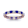 Load image into Gallery viewer, 3-carat-princess-cut-diamond-eternity-ring-with-sapphire-in-rose-gold-FDEWB8675PR-3.0CTGSABLANGLE5-NL-RG