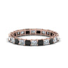 Load image into Gallery viewer, 3-carat-princess-cut-eternity-ring-in-rose-gold-with-black-diamond-in-rose-gold-FDEWB8675PR-3.0CTGBLACK-NL-RG