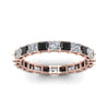Load image into Gallery viewer, 3-carat-princess-cut-eternity-ring-in-rose-gold-with-black-diamond-in-rose-gold-FDEWB8675PR-3.0CTGBLACKANGLE5-NL-RG