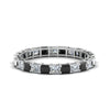 Load image into Gallery viewer, 3-carat-princess-cut-eternity-ring-in-white-gold-with-black-diamond-in-white-gold-FDEWB8675PR-3.0CTGBLACK-NL-WG