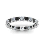 Load image into Gallery viewer, 3-carat-princess-cut-eternity-ring-in-white-gold-with-black-diamond-in-white-gold-FDEWB8675PR-3.0CTGBLACKANGLE5-NL-WG
