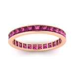 Load image into Gallery viewer, 3-carat-princess-cut-women_s-eternity-pink-sapphire-wedding-band-in-rose-gold-FDEWB160PRBGSADRPIANGLE5-3.00CT-NL-RG.jpg?v=1766128419