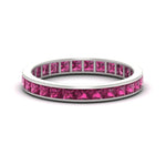 Load image into Gallery viewer, 3-carat-princess-cut-women_s-eternity-pink-sapphire-wedding-band-in-white-gold-FDEWB160PRBGSADRPI-3.00CT-NL-WG.jpg?v=1766128419