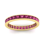 Load image into Gallery viewer, 3-carat-princess-cut-women_s-eternity-pink-sapphire-wedding-band-in-yellow-gold-FDEWB160PRBGSADRPIANGLE5-3.00CT-NL-YG.jpg?v=1766128419
