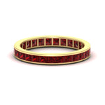 Load image into Gallery viewer, 3-carat-princess-cut-women_s-eternity-ruby-wedding-band-in-yellow-gold-FDEWB160PRBGRUDR-3.00CT-NL-YG.jpg?v=1766128420