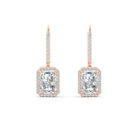 Load image into Gallery viewer, 3-carat-rectangular-halo-diamond-lever-back-earrings-in-rose-gold-FD-EAR11235RAANGLE2-3.00CT-NL-RG
