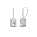 Load image into Gallery viewer, 3-carat-rectangular-halo-diamond-lever-back-earrings-in-white-gold-FD-EAR11235RA-3.00CT-NL-WG
