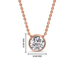 Load image into Gallery viewer, 3 Carat Round Bezel Solitaire Diamond Pendant