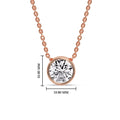 Thumbnail 3 - 3 Carat Round Bezel Solitaire Diamond Pendant