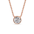 Thumbnail 1 - 3 Carat Round Bezel Solitaire Diamond Pendant
