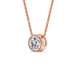 Load image into Gallery viewer, 3 Carat Round Bezel Solitaire Diamond Pendant
