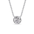 Thumbnail 7 - 3 Carat Round Bezel Solitaire Diamond Pendant
