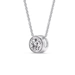 Load image into Gallery viewer, 3 Carat Round Bezel Solitaire Diamond Pendant