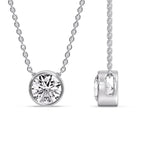Load image into Gallery viewer, 3 Carat Round Bezel Solitaire Diamond Pendant