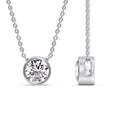 Thumbnail 8 - 3 Carat Round Bezel Solitaire Diamond Pendant