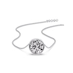 Load image into Gallery viewer, 3 Carat Round Bezel Solitaire Diamond Pendant